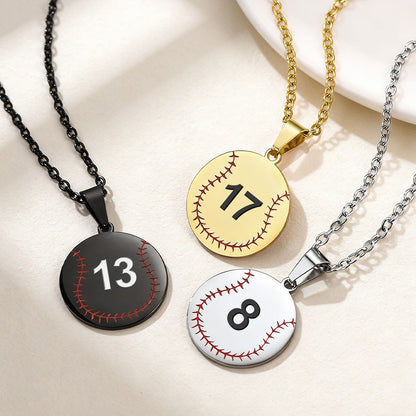 ⚡Flash Sale Custom Baseball Sport Necklaces Jersey Number Necklace