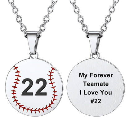 ⚡Flash Sale Custom Baseball Sport Necklaces Jersey Number Necklace