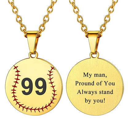⚡Flash Sale Custom Baseball Sport Necklaces Jersey Number Necklace
