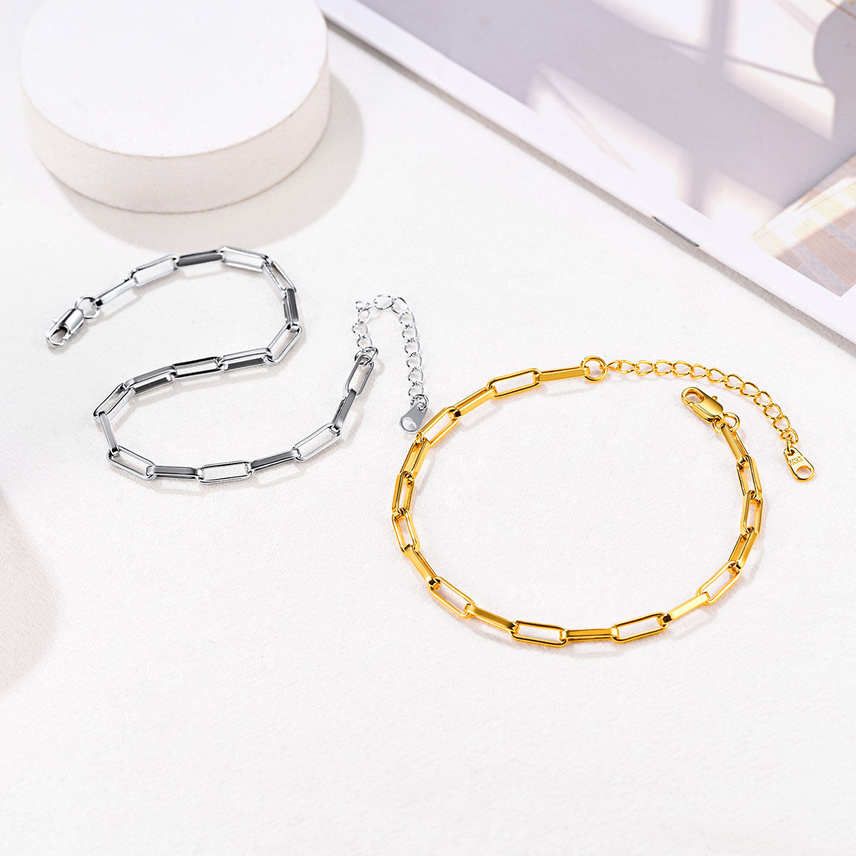 Paperclip Chain Anklet in different color