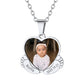 Personalized Baby Feet Picture Necklace Silver