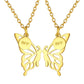 Personalized Butterfly Friendship Necklace For BFF Gold