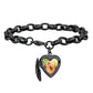 Personalized Heart Locket Picture Bracelet for Women Black