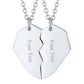 Personalized Heart Puzzle Matching Necklaces For Couples