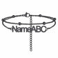 Personalized Name Anklet Black