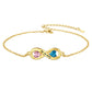 Personalized Name Birthstone Infinity Anklet Gold