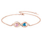 Personalized Name Birthstone Infinity Anklet Rose Gold