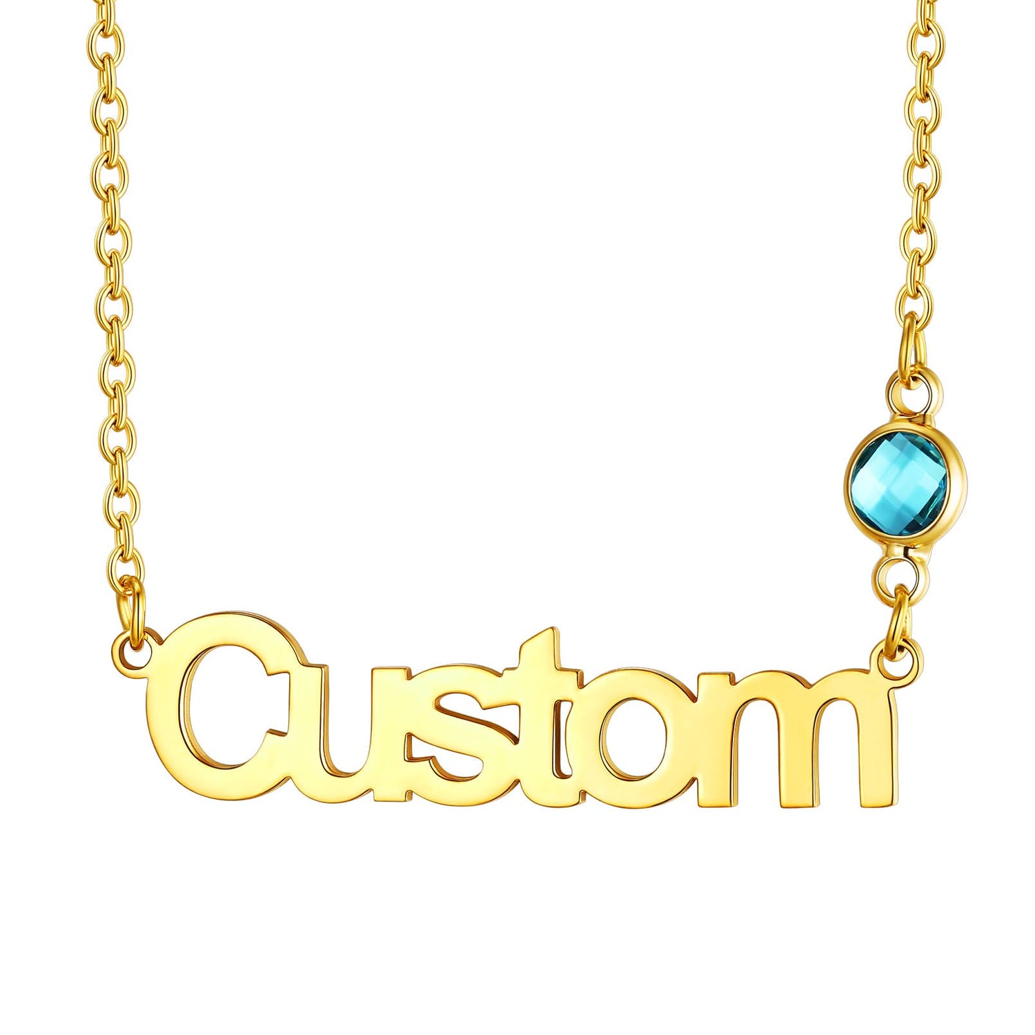 Nameplate Choker with Birthstone