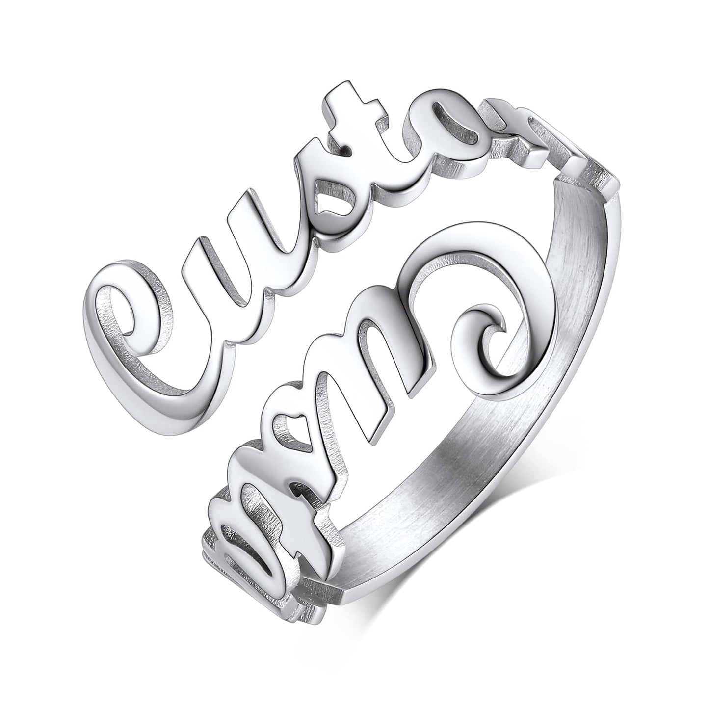 Personalized Name Rings Adjustable For Women Men