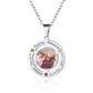 Personalized Photo Birthstone Necklace with Name Engraved