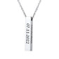 Personalized engraved Vertical Bar Necklaces