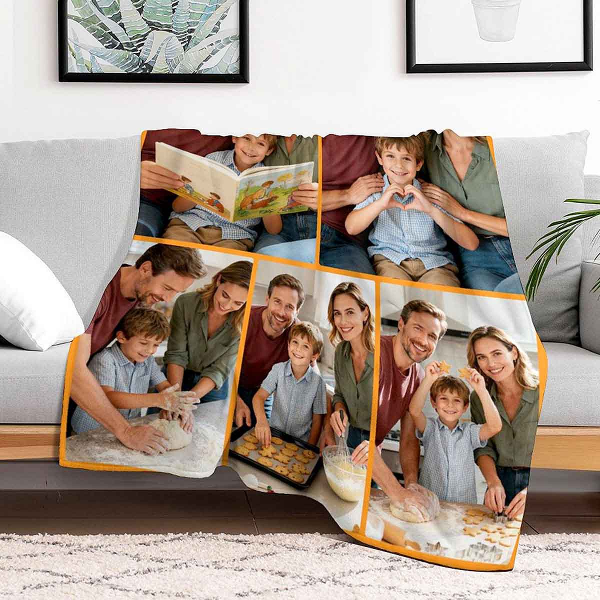 Personalized 1-5 Photos Blanket 1 Photo