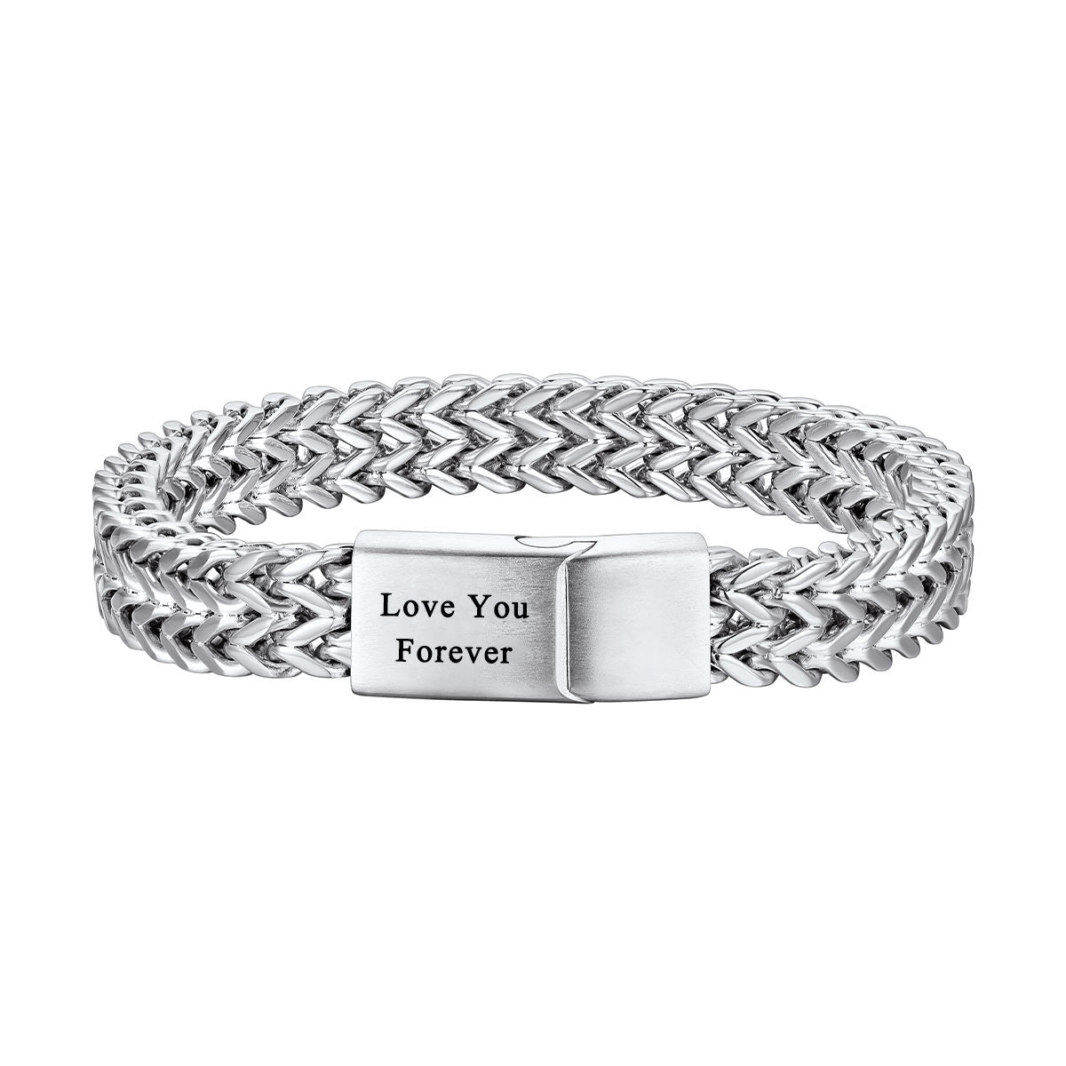 Personalized 10mm Franco Curb Chain Bracelet