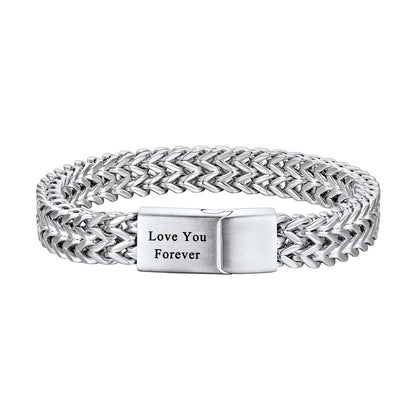 Personalized 10mm Franco Curb Chain Bracelet