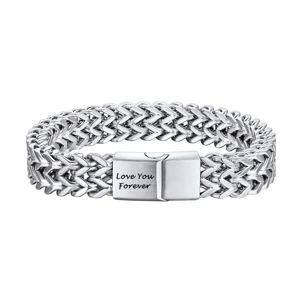 Personalized 12mm Franco Curb Chain Bracelet