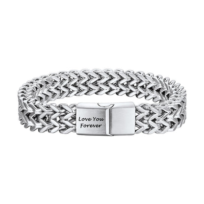 Personalized 12mm Franco Curb Chain Bracelet