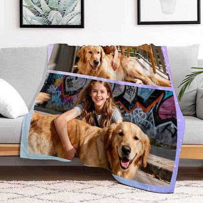Personalized 2 Photos Blanket 