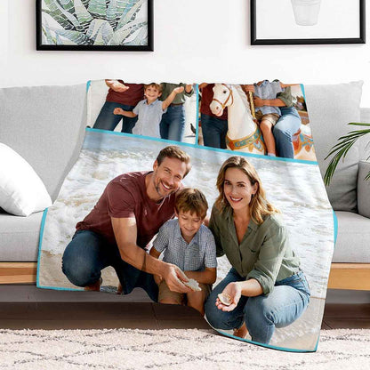 Personalized 3 Photos Blanket 