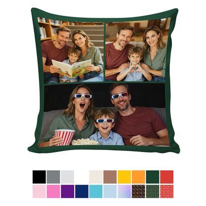 Personalized 3 Photos Throw Pillow
