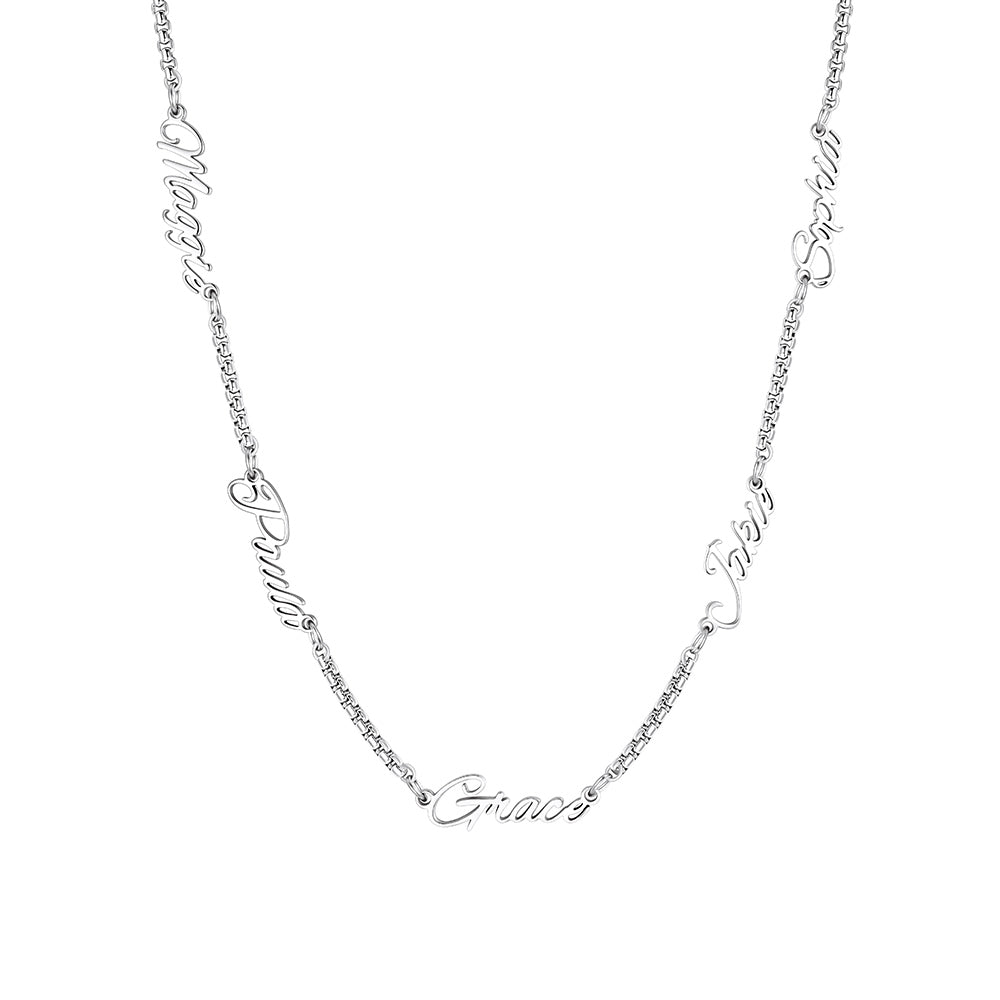 Personalized 5 Name Rolo Chain Necklace