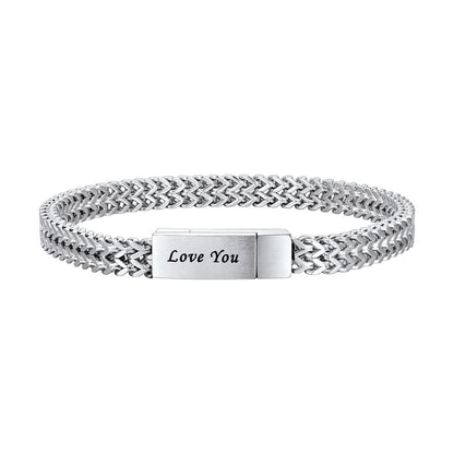 Personalized 6mm Franco Curb Chain Bracelet