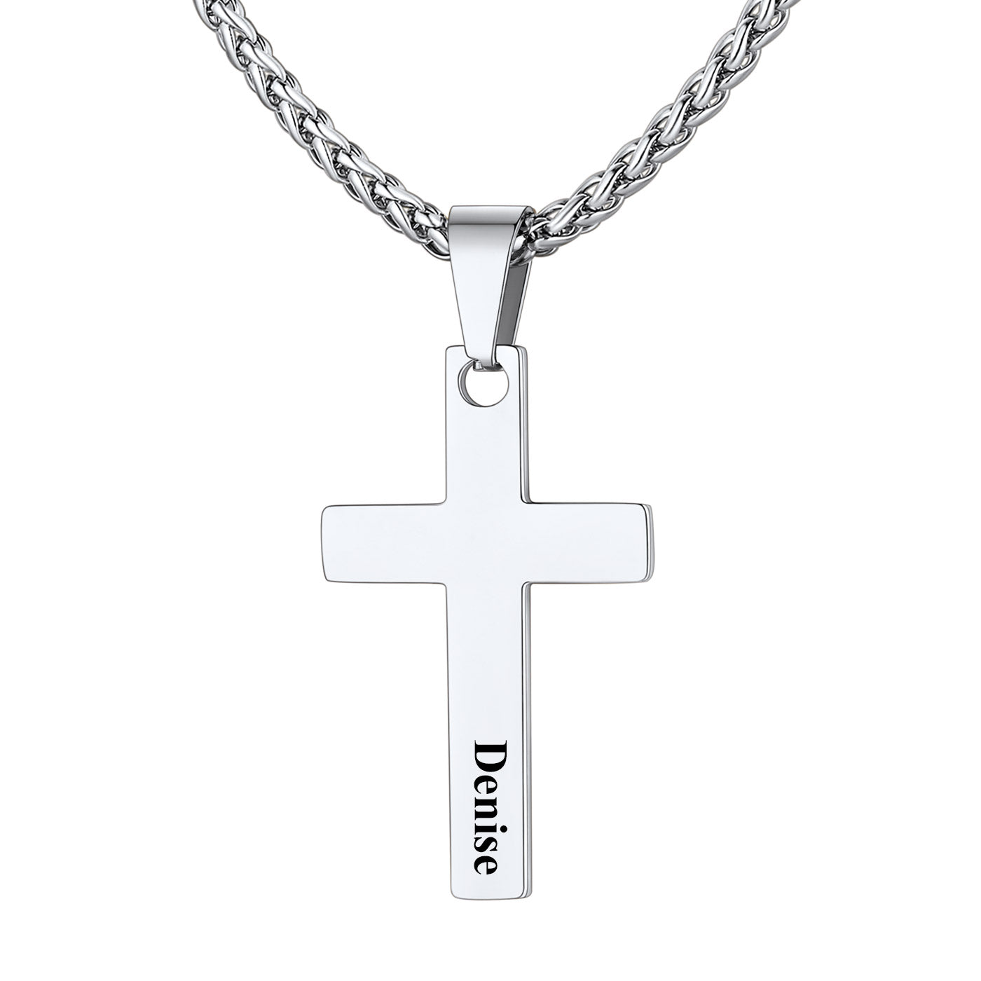 Personalized Classic Engravable Cross Necklace