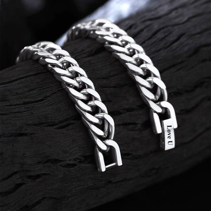 Personalized Cuban Chain Bracelet with Engraving