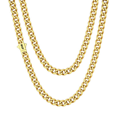 Personalized Cuban Chain Necklace 6mm in Gold Plated