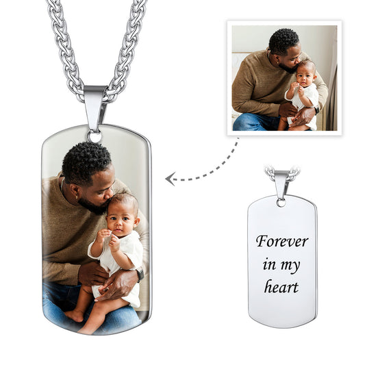 Personalized Dog Tag Photo Necklace
