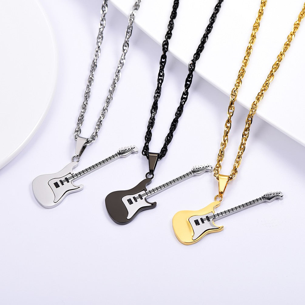 Personalized Engaving Guitar Pendant