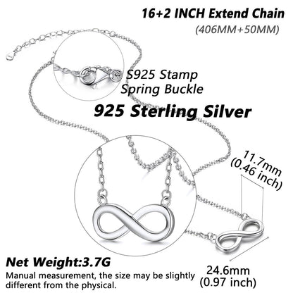 Personalized Engravable Infinity Necklace Dimension, Hypoallergenic