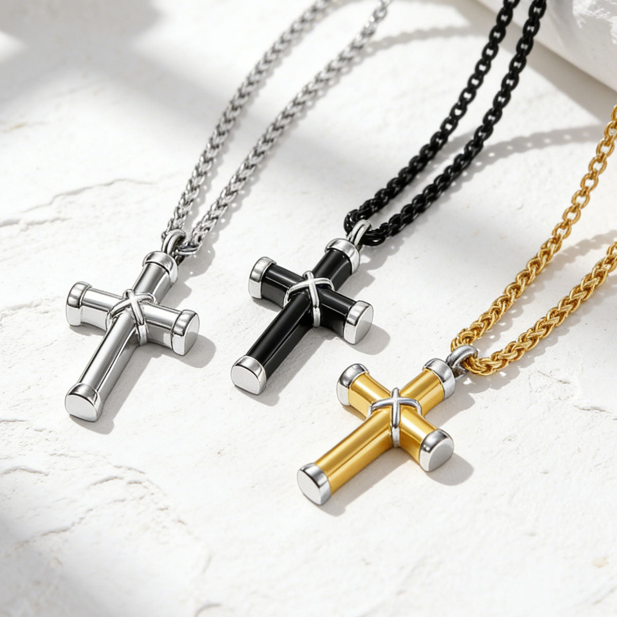 Personalized Engravable X Cross Urn Necklaces in different color