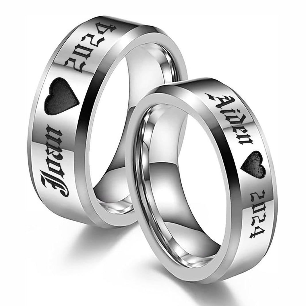 Small Couple Rings Couple Rings for Him & Her | Matching Sets – BIRTHSTONES JEWELRY INC