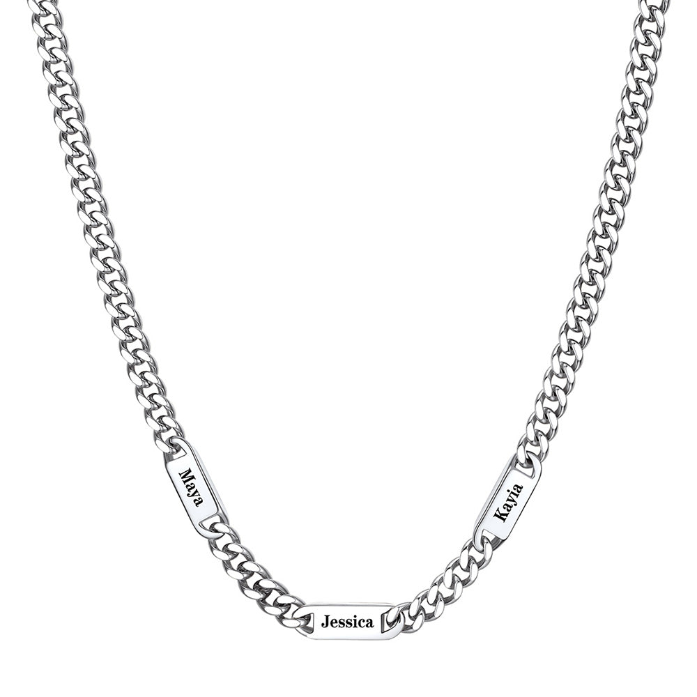 Cuban Link Chain Necklace | Personalized with Names – BIRTHSTONES ...