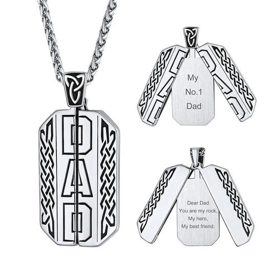 Personalized Engraving Dad Locket Necklaces