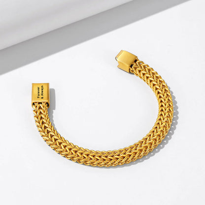Personalized Franco Curb Chain Bracelet Gold Plated