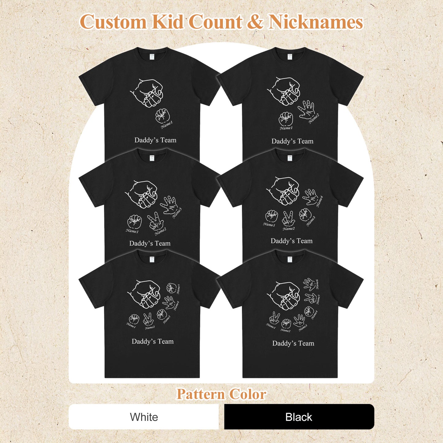 Personalized Game T Shirt with 1-6 Names 