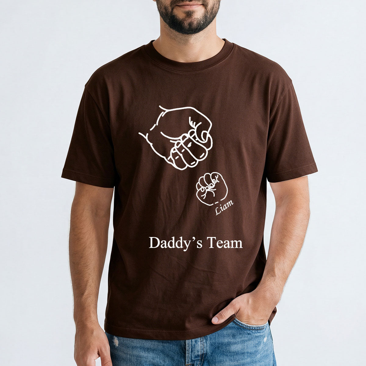 Personalized Game T Shirt with 21Names Brown