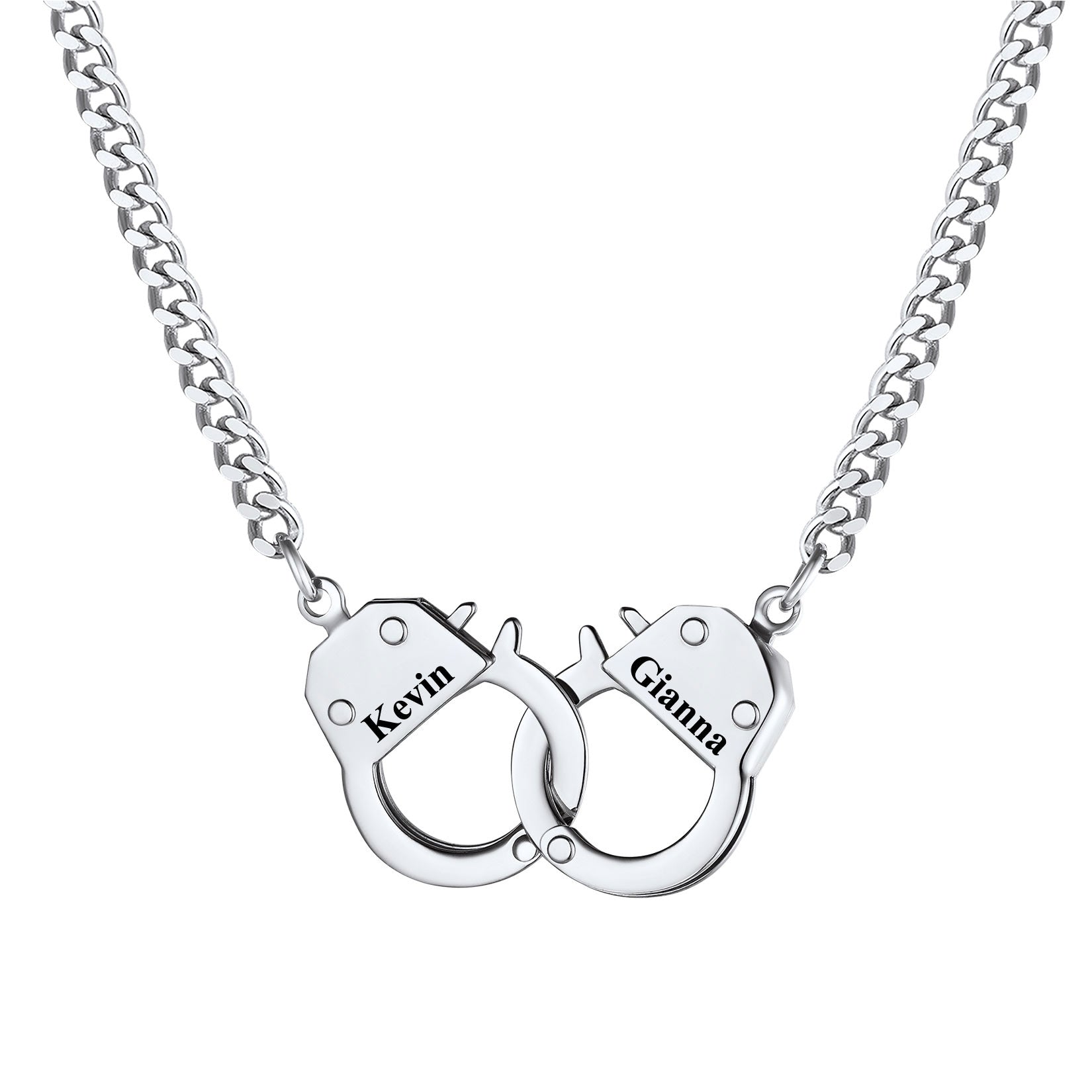 Personalized Handcuffs Chain Necklace