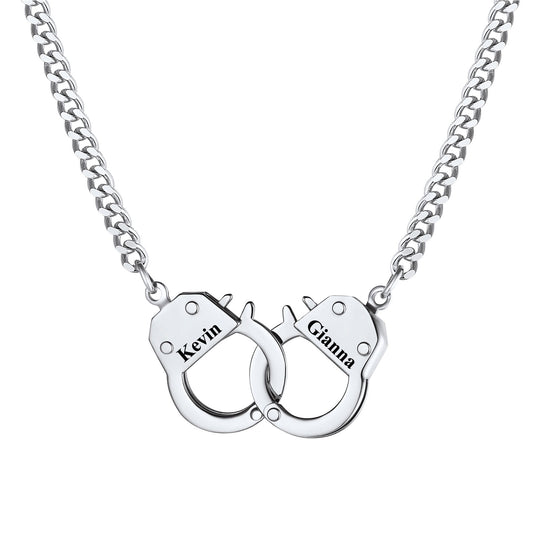 Personalized Handcuffs Chain Necklace