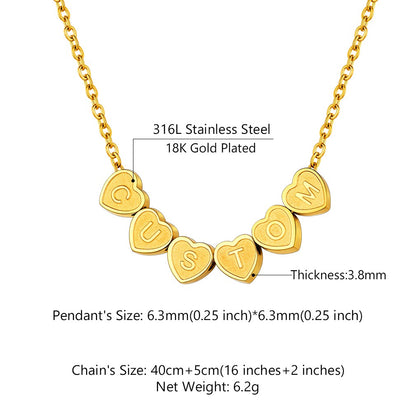 Personalized Heart Initial Necklace Detail 