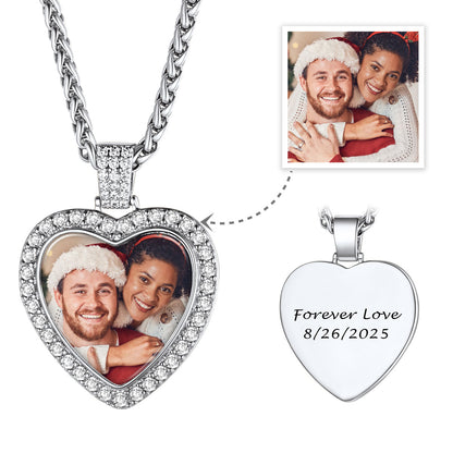 Personalized Heart Photo Pendant Necklace