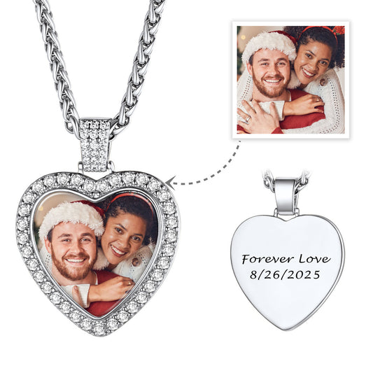 Personalized Heart Photo Pendant Necklace