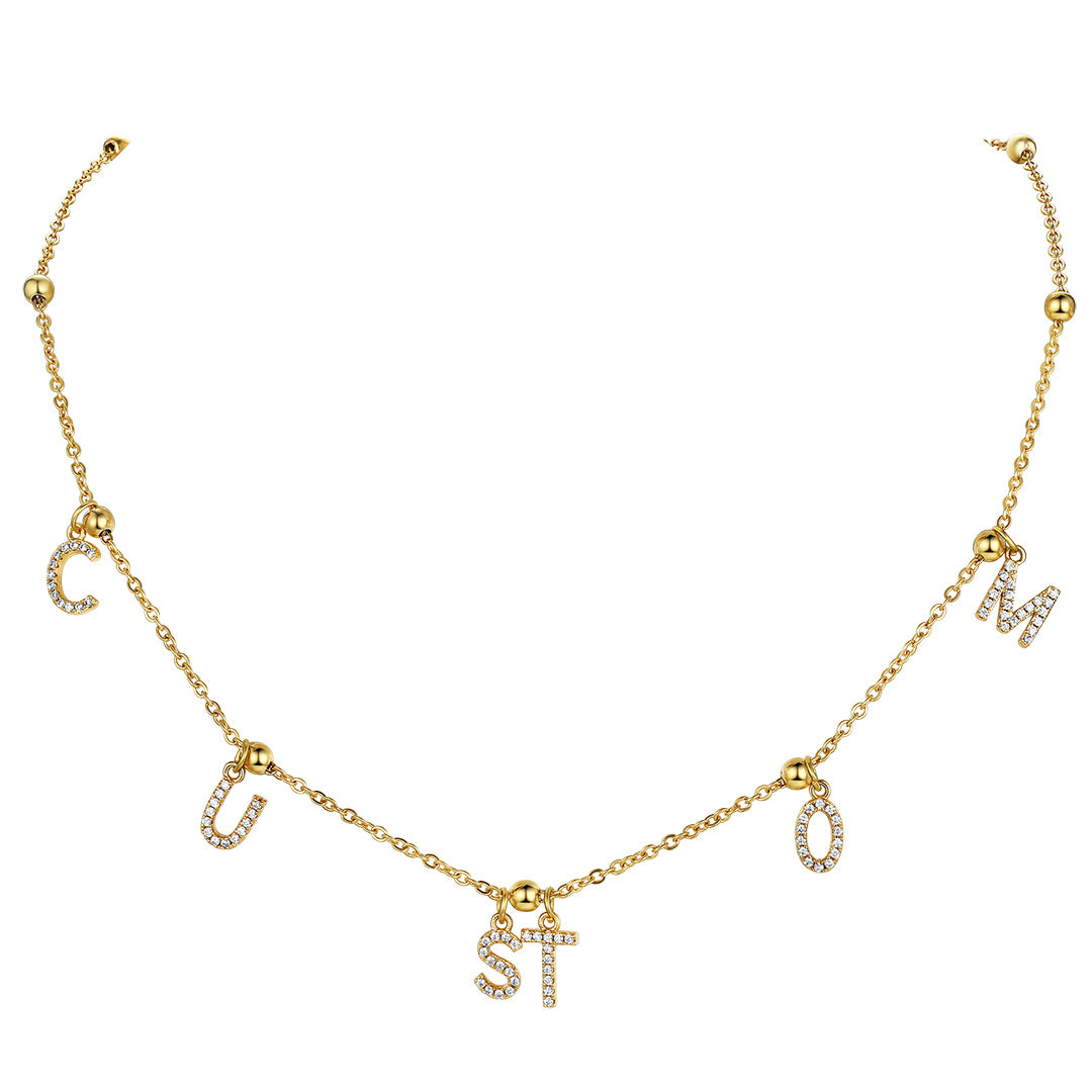 Personalized Initial Name Choker Necklace for Women