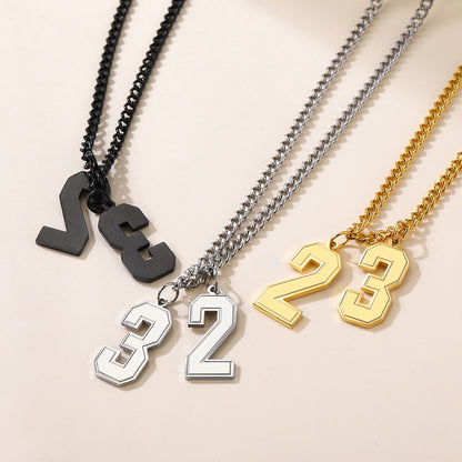 Personalized Jersey Number Necklace 2 digits