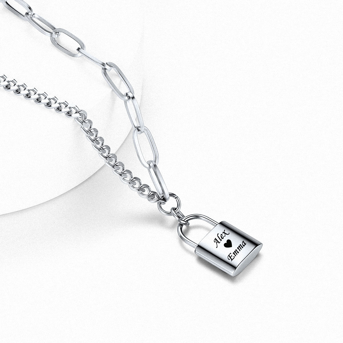 Personalized Lock Chian Necklace for Men
