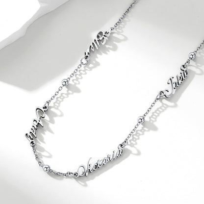 Personalized Multi Nameplate Necklace in steel