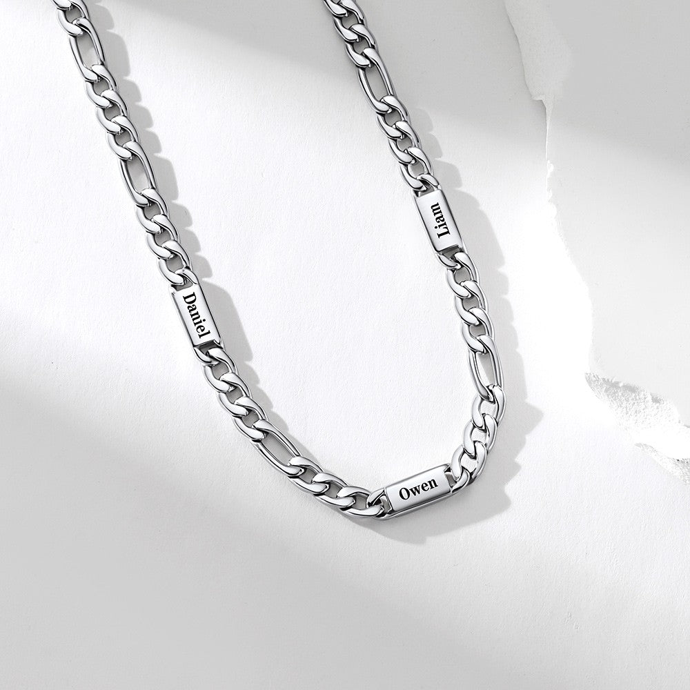 Personalized Name Figaro Chain Necklace