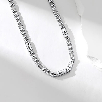 Personalized Name Figaro Chain Necklace
