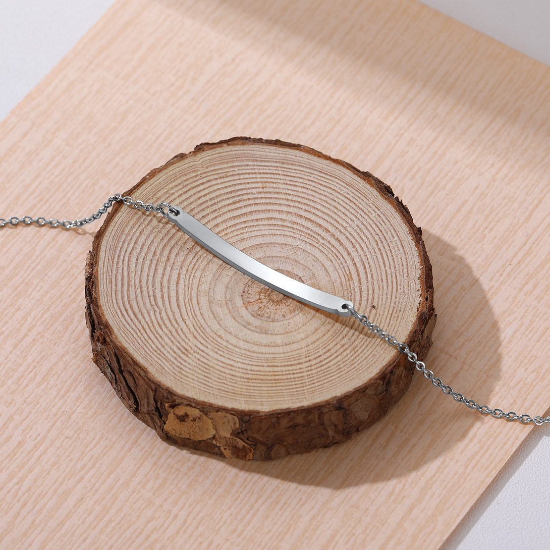 Personalized Name ID Bar Bracelet 